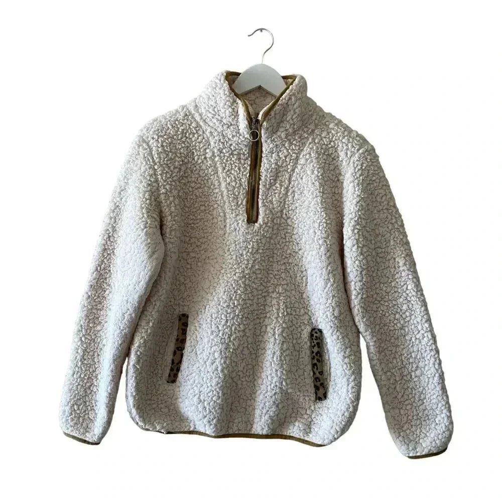 Thread and Supply Zip Up Fleece Sherpa Cozy Soft Womens Pullover Jacket SZ S